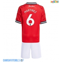Camisa de time de futebol Manchester United Lisandro Martinez #6 Replicas 1º Equipamento Infantil 2025-26 Manga Curta (+ Calças curtas)